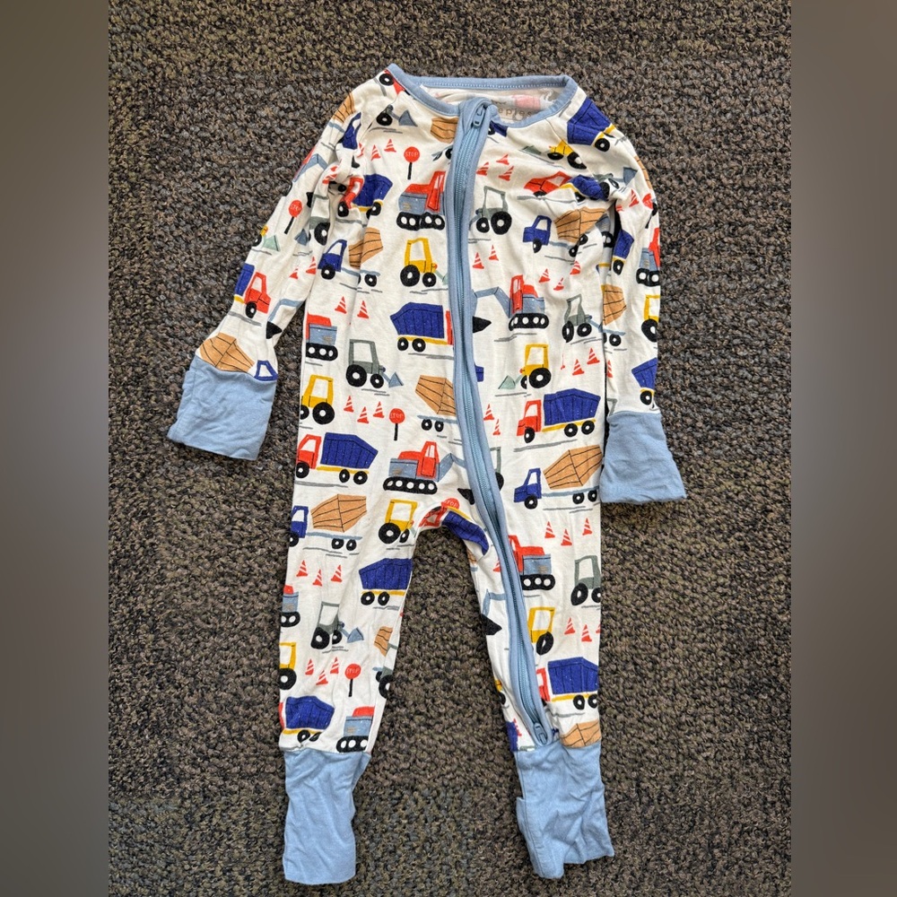3-6 months Little Sleepies Construction long sleeved sleeper